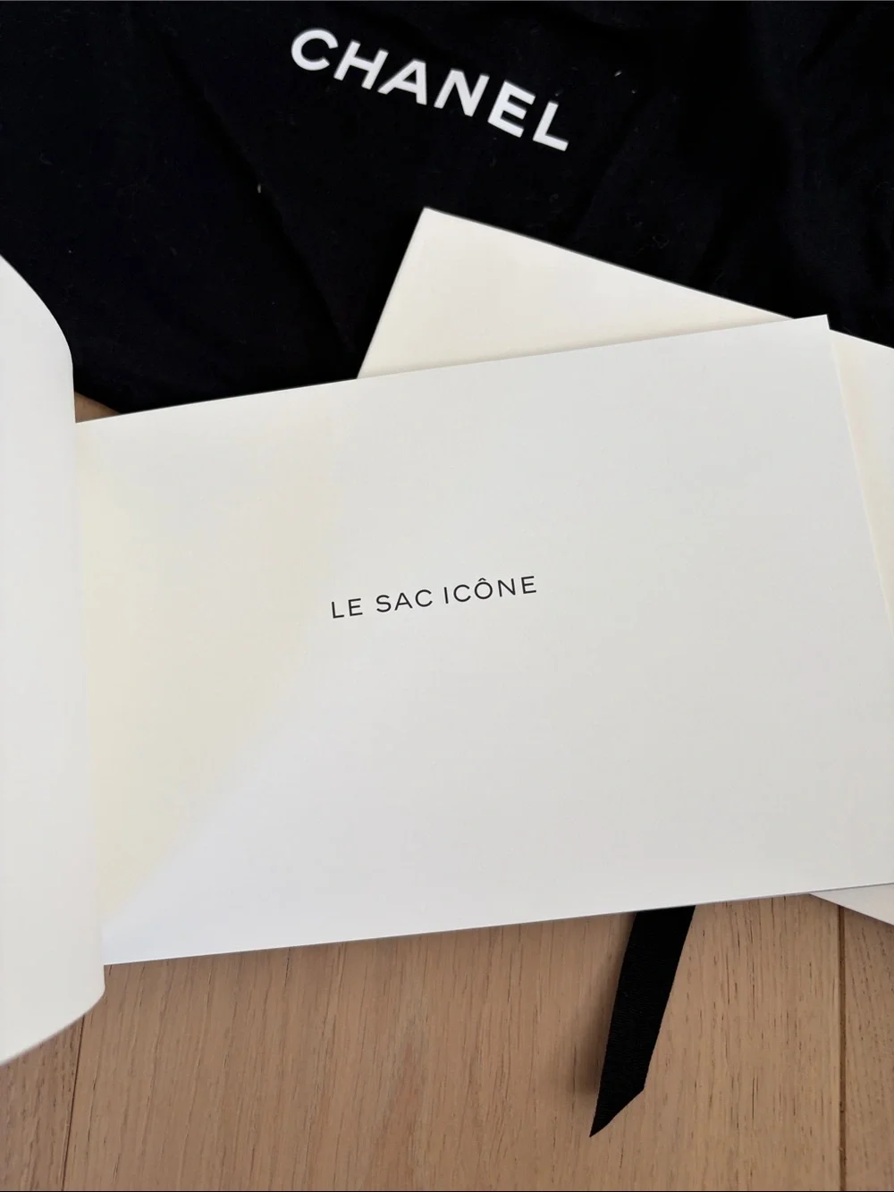 Chanel dust bag and care book